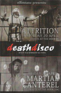 Death Disco Athens Attrition Flyer